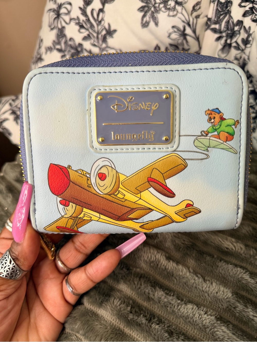 Disney Loungefly TaleSpin Zip Around Wallet Baloo Rebecca Kit Molly Rare - Picture 2 of 11